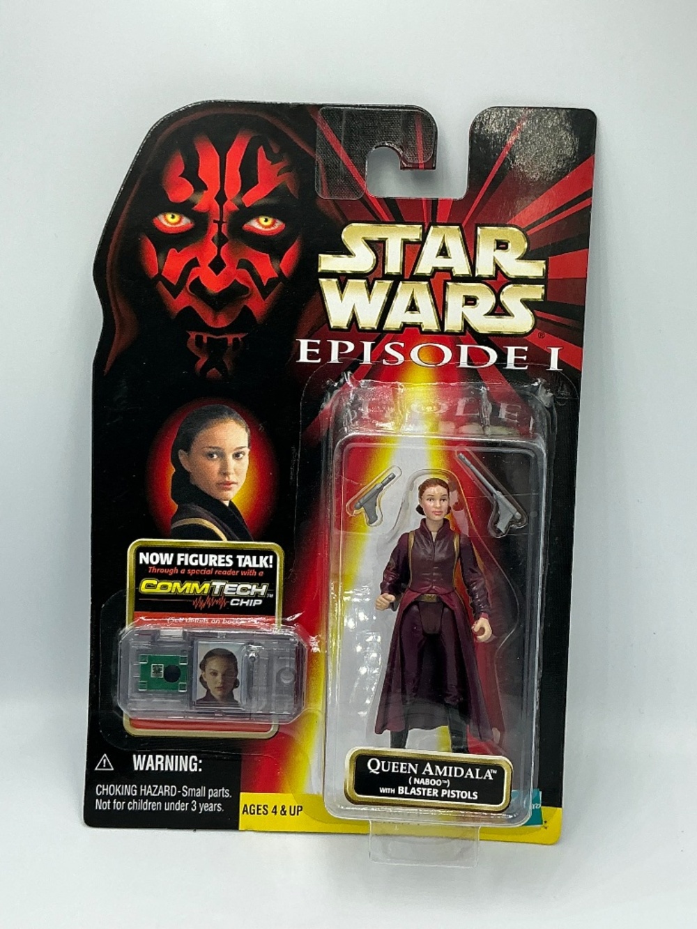 Hasbro Star Wars Queen Amidala Naboo Action Figure Episode I 1999 CommTech